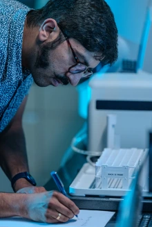 Faculty conducting research